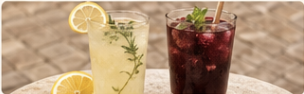 Ev yapımı limonata ve karadut