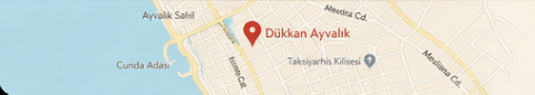 Dükkan Ayvalık harita konumu